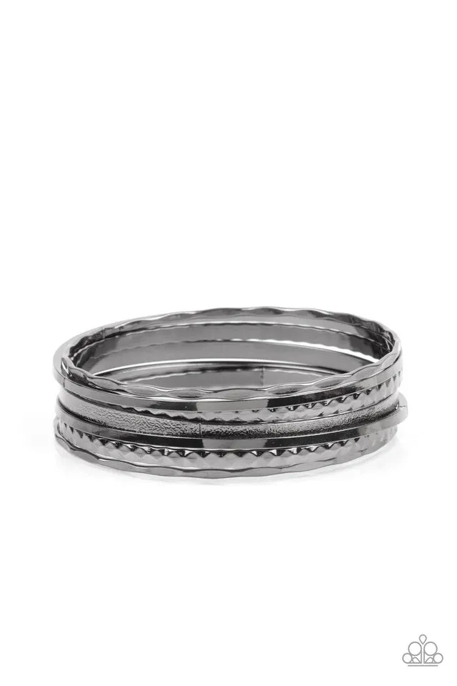 Paparazzi Bracelet ~ How Do You Stack Up? - Black