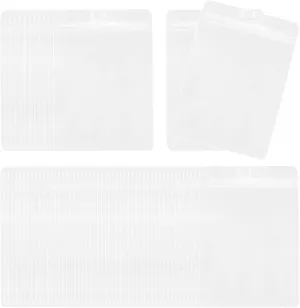 PATIKIL Jewelry Anti Oxidation Bag, 100 Pcs PVC Jewelry Anti Tarnish Storage Zipper Bags for Packaging Jewelry, Earrings, Rings, Necklaces, 4 x 6 Inch, White