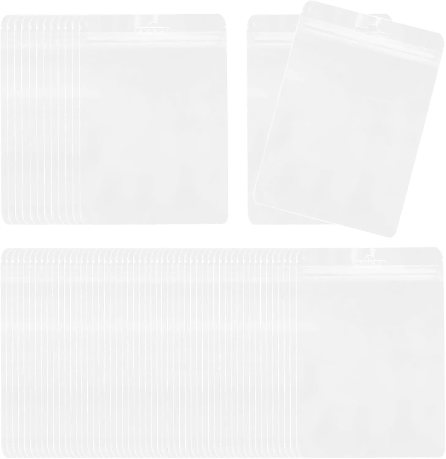 PATIKIL Jewelry Anti Oxidation Bag, 100 Pcs PVC Jewelry Anti Tarnish Storage Zipper Bags for Packaging Jewelry, Earrings, Rings, Necklaces, 4 x 6 Inch, White