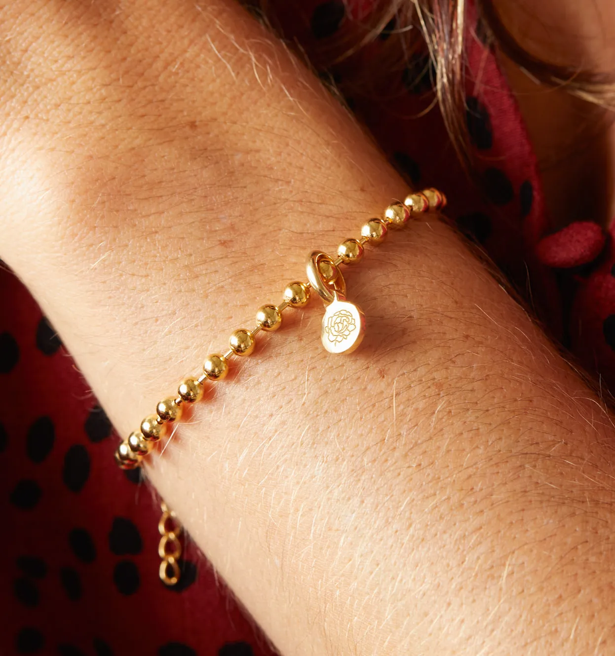 Peony Flower Bracelet - September