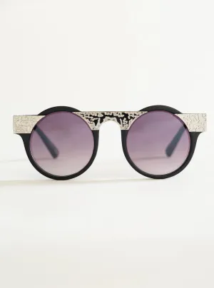 Round & Around Sunglasses, Negro