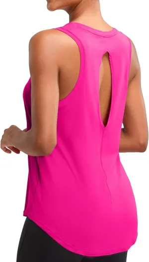 RUNNING GIRL Women's Sleeveless Workout Tops, Ultra Soft Loose Fit Active Tennis Shirts Yoga Tank for Women
