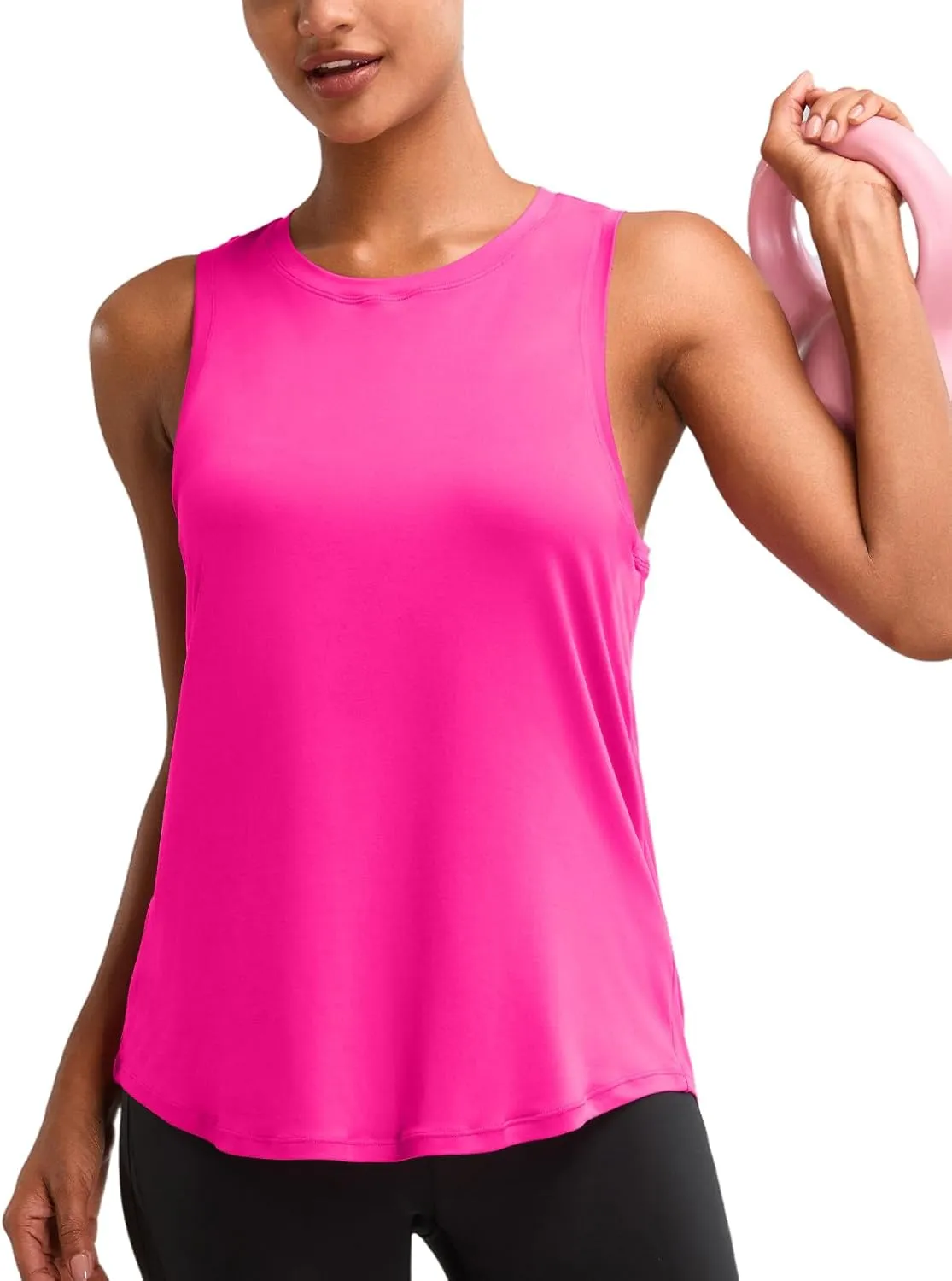 RUNNING GIRL Women's Sleeveless Workout Tops, Ultra Soft Loose Fit Active Tennis Shirts Yoga Tank for Women