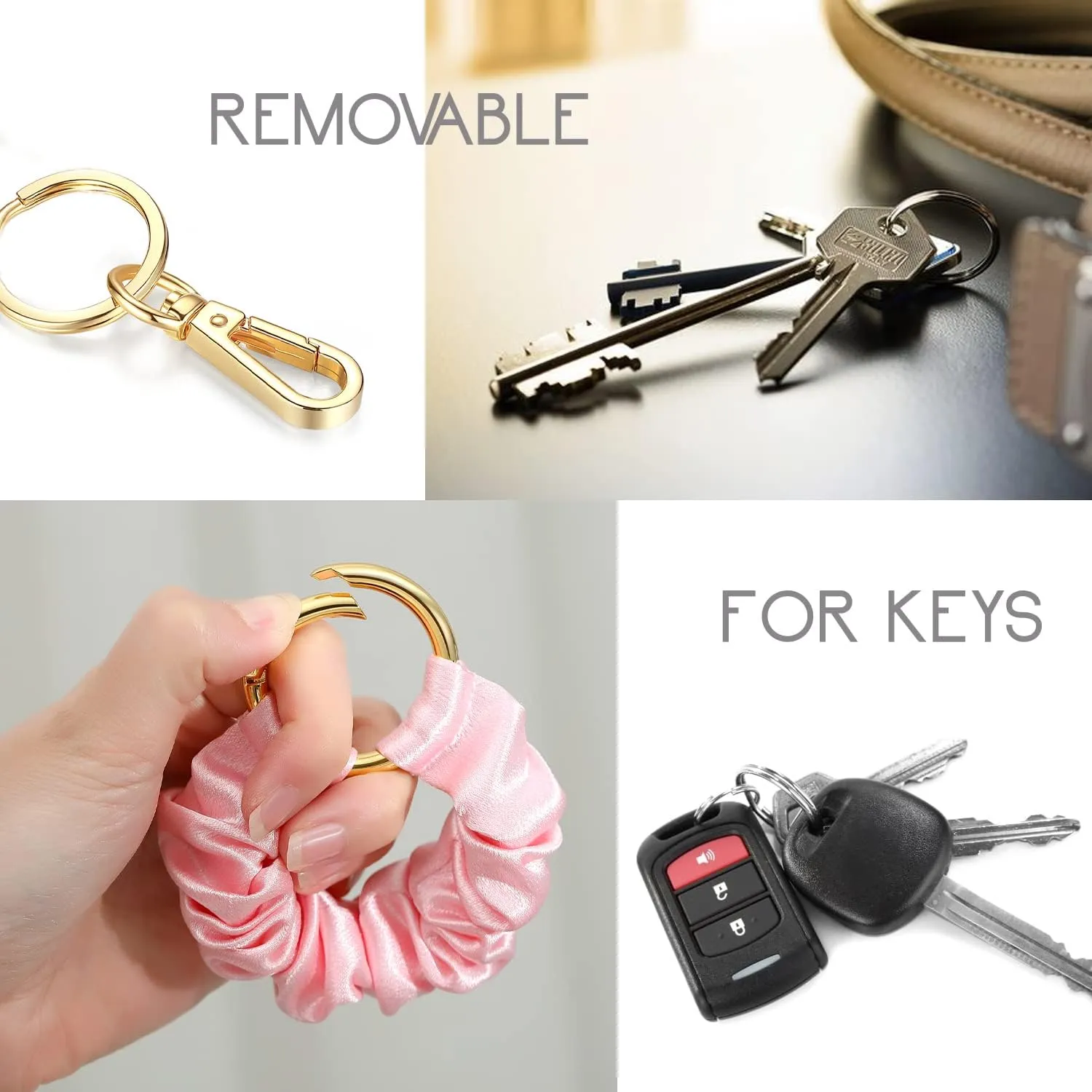 SAM & LORI Wristlet Keychain Bracelet Women Stretchy Removable Key Chain Keyring