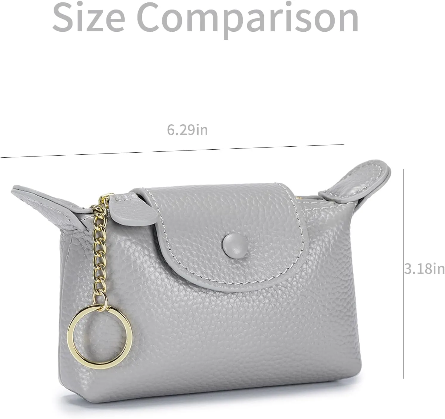 SENDEFN Small Leather Women Coin Purse, Women's Keychain Zipper Pocket Pouch Wallet
