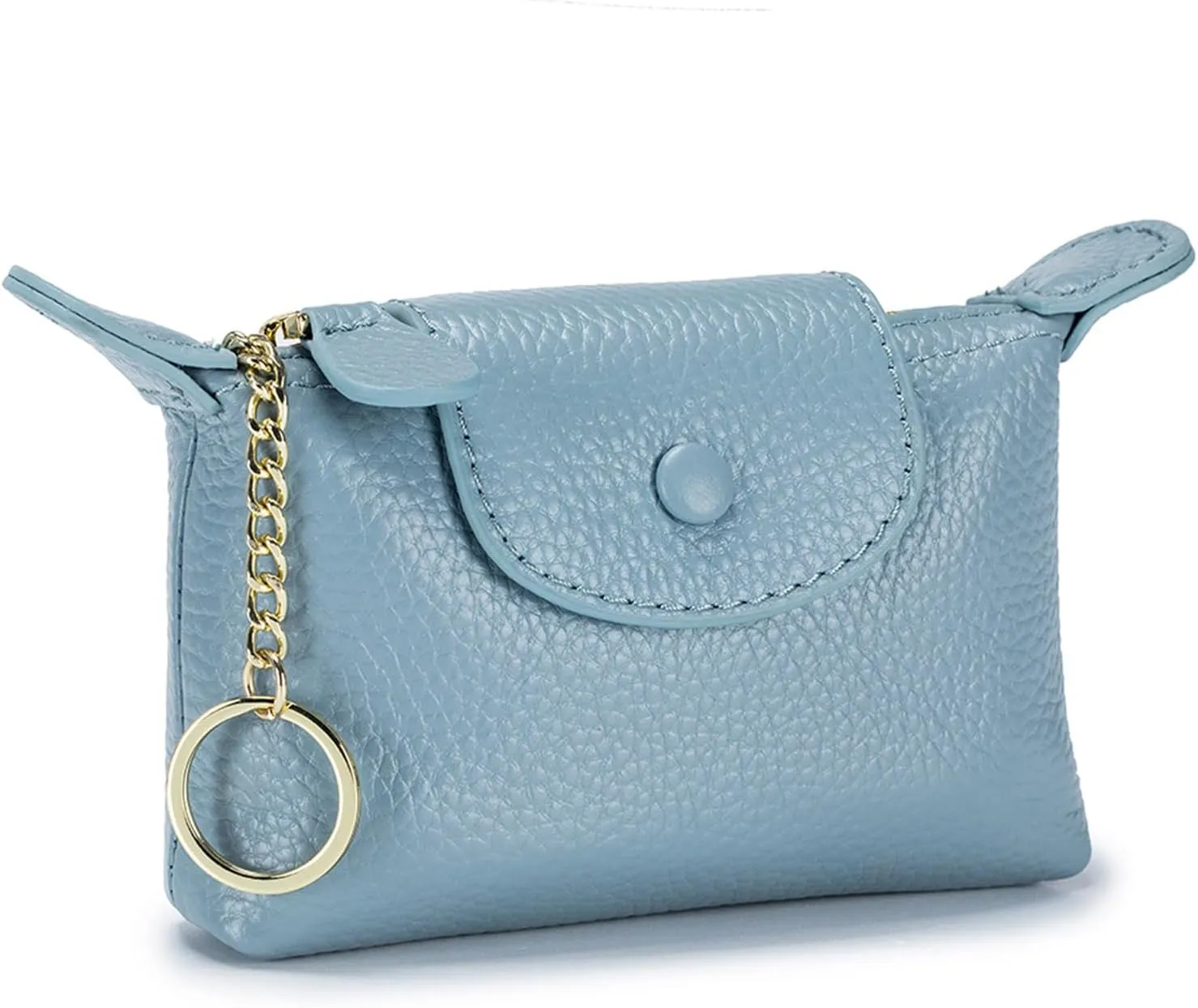 SENDEFN Small Leather Women Coin Purse, Women's Keychain Zipper Pocket Pouch Wallet