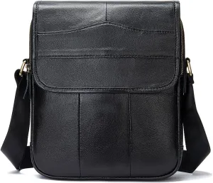 Shoulder Bag Vintage Men's Single Shoulder Crossbody Bag Top Layer Men's Body Bag(D)