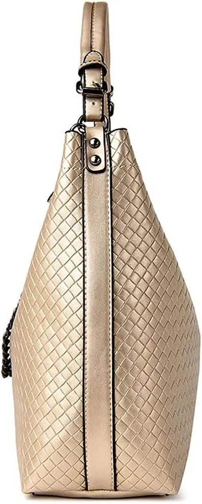 Shoulder Bags Women Handbag Lady Shoulder Bag Women Quality Leather Chain Big Tote Women Crossbody Bag(Rojo)