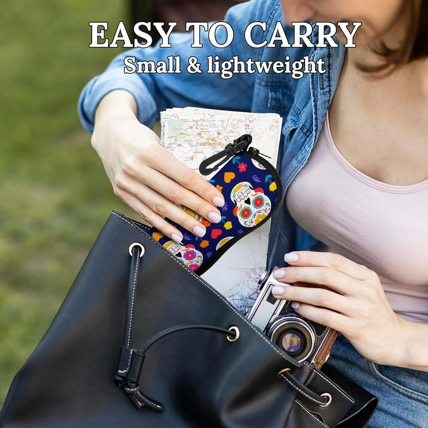 Soft Eyeglass Case Fashion Portable Sunglasses Pouch Sunglass Organizer Bag
