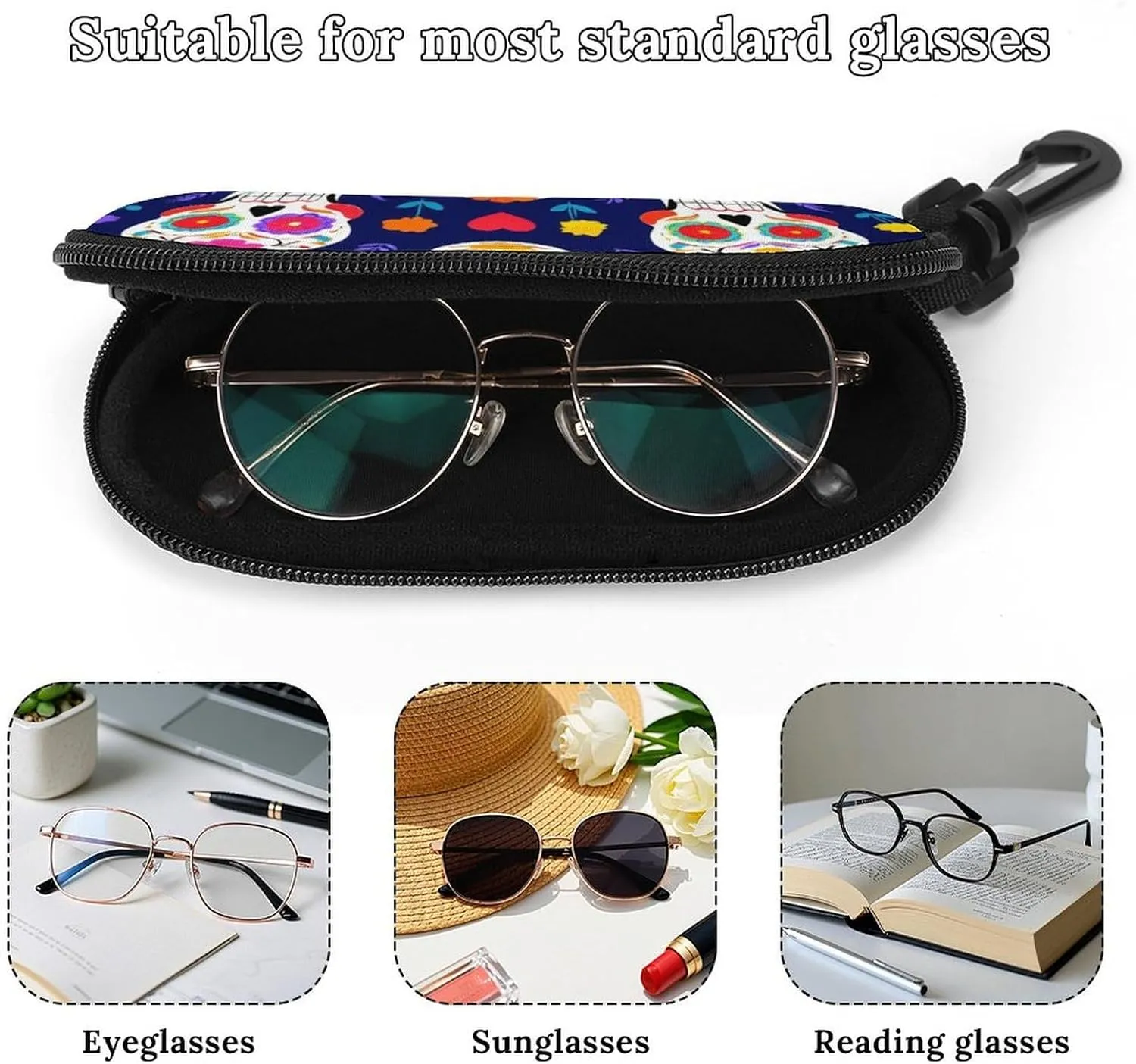 Soft Eyeglass Case Fashion Portable Sunglasses Pouch Sunglass Organizer Bag