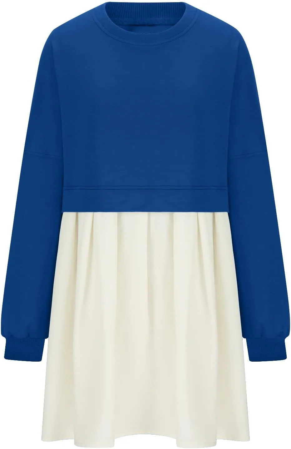 Sweatshirts Dress for Women Fall Long Sleeve Dresses Trendy Pleated Party Dress Casual Mini Dresses 2024