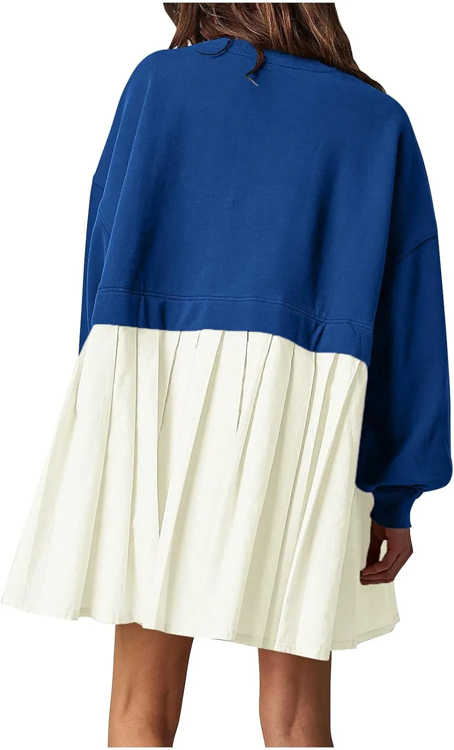 Sweatshirts Dress for Women Fall Long Sleeve Dresses Trendy Pleated Party Dress Casual Mini Dresses 2024
