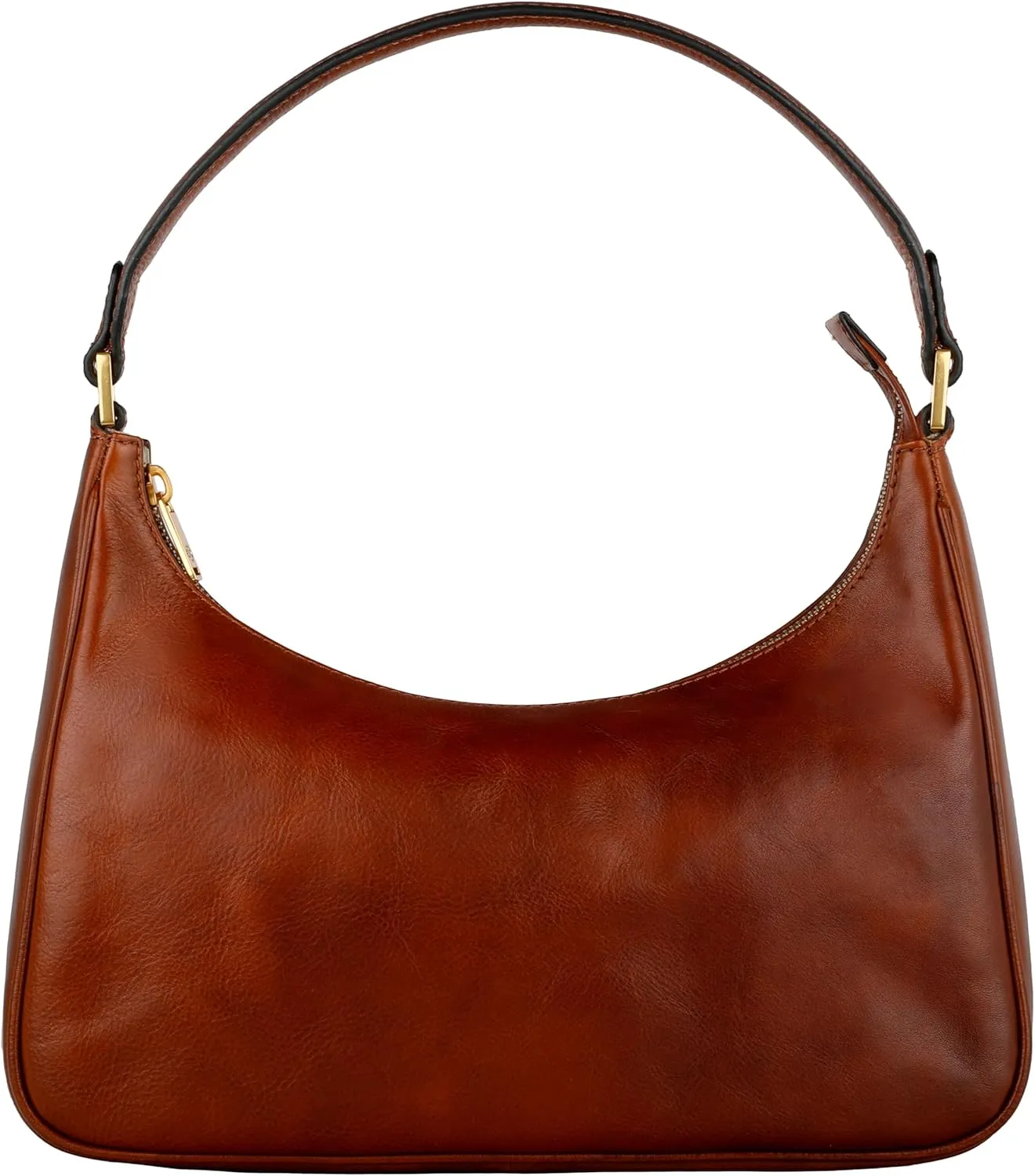 Time Resistance Leather Handbag - Full-Grain Leather Purse for Women  Shoulder Bag Made in Italy