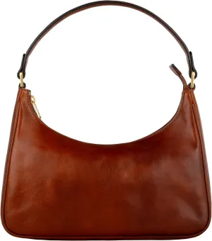 Time Resistance Leather Handbag - Full-Grain Leather Purse for Women  Shoulder Bag Made in Italy
