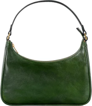 Time Resistance Leather Handbag - Full-Grain Leather Purse for Women  Shoulder Bag Made in Italy