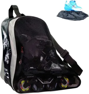 Tipip Professional Inline Skates Travel Backpack Bag (Three Floor) add Clear Cover