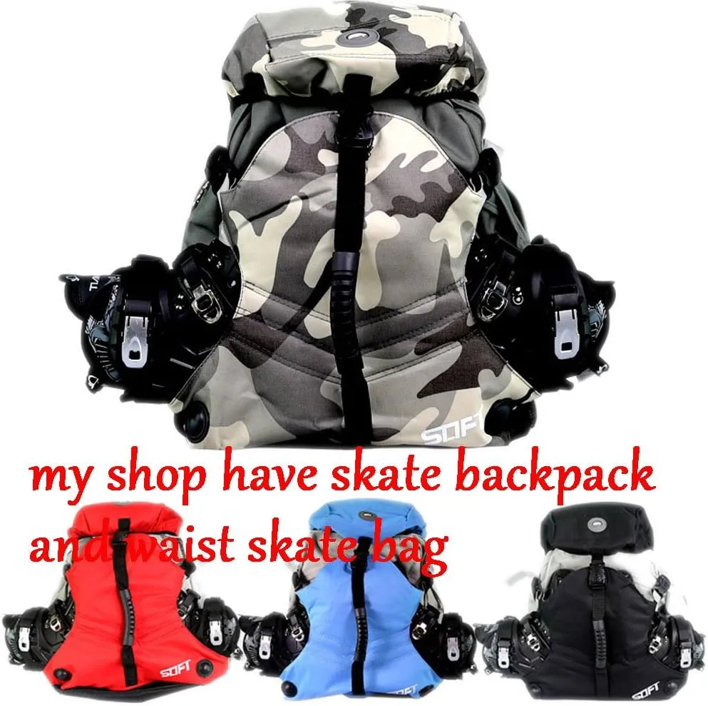 Tipip Professional Inline Skates Travel Backpack Bag (Three Floor) add Clear Cover