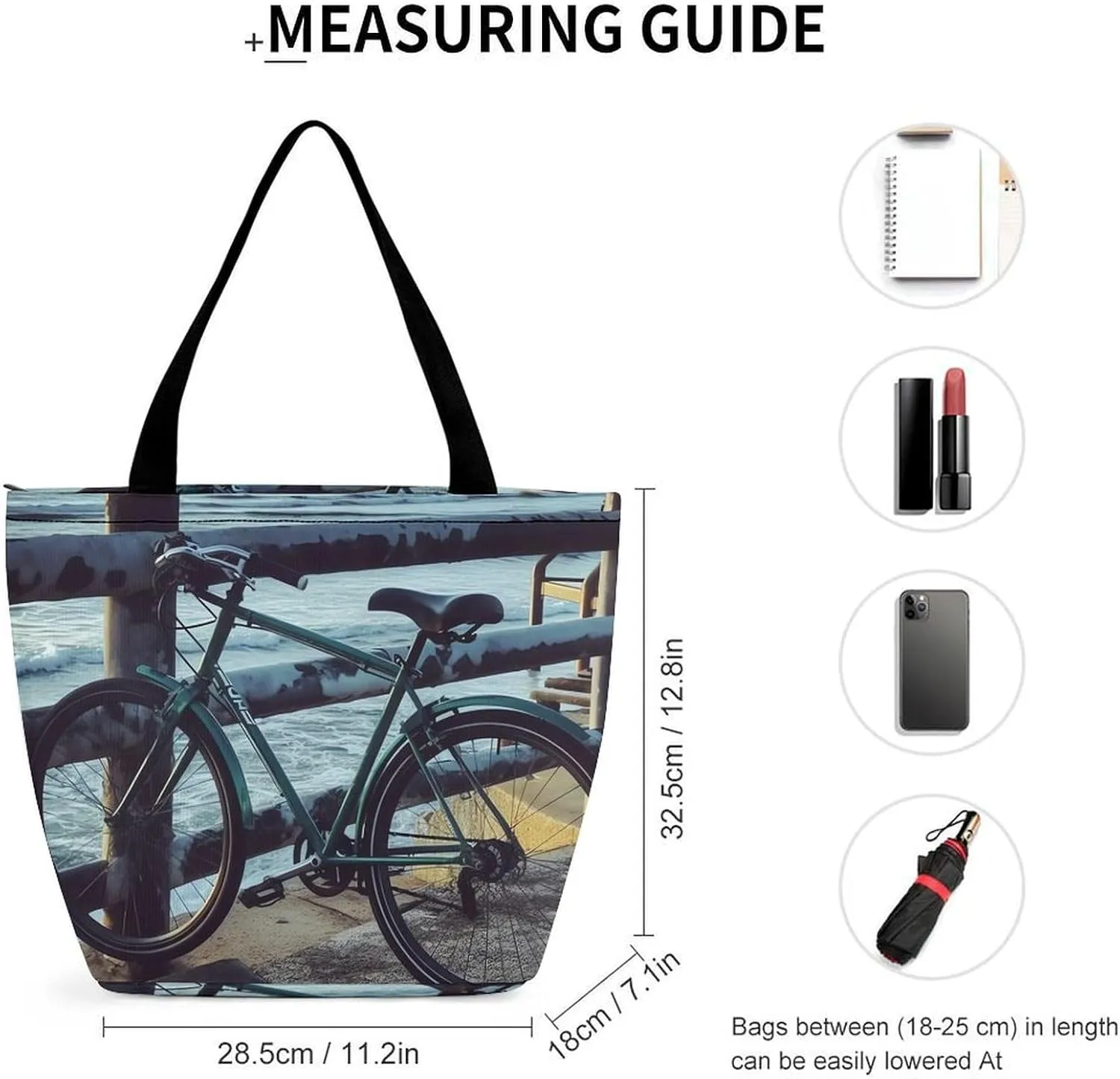 Tote Bag for Women Grocery Bag Bee Pattern Foldable Shopping Bags Reusable Large Tote Bag