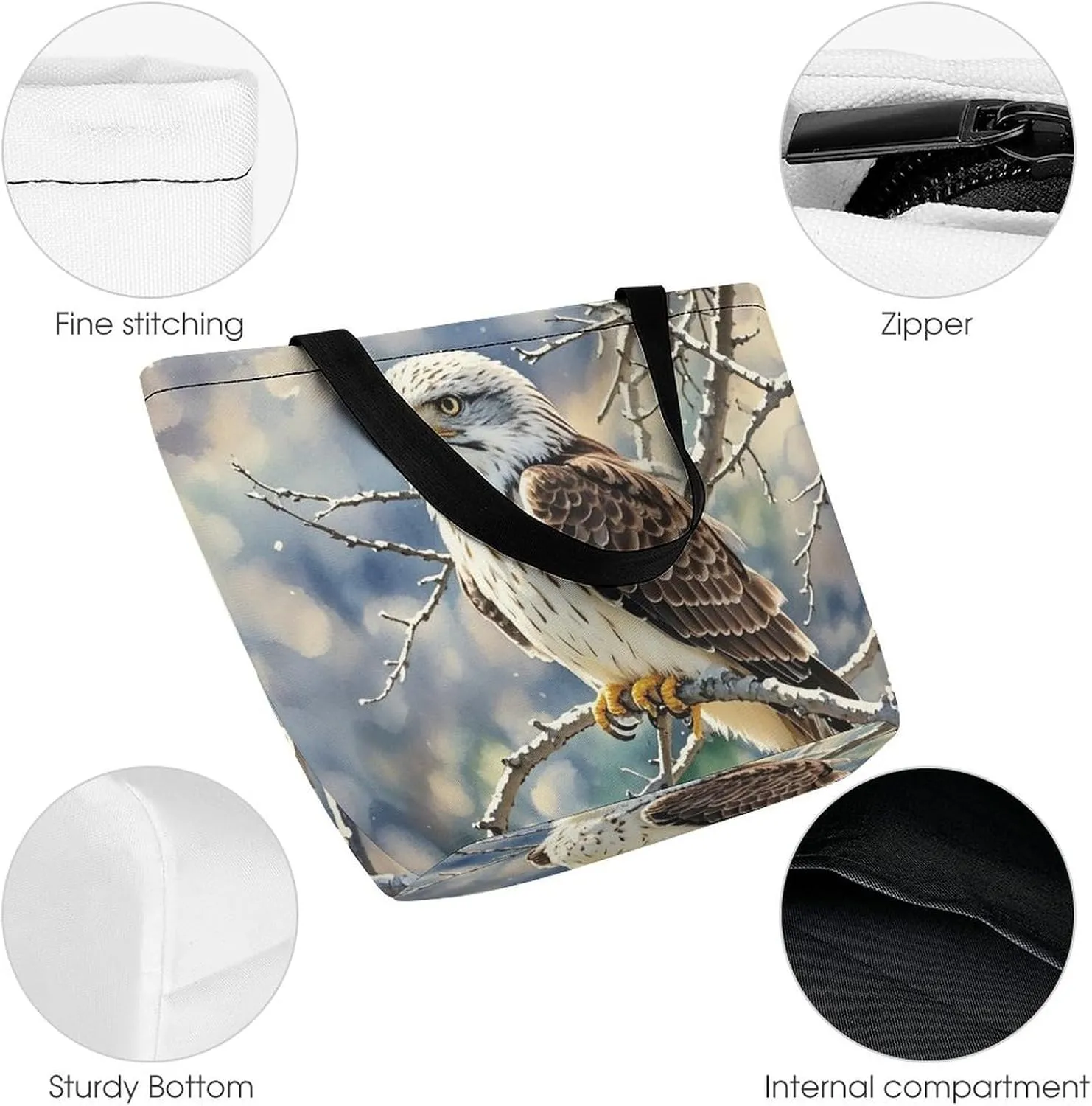 Tote Bag for Women Grocery Bag Ocean Beach Theme Foldable Shopping Bags Reusable Large Tote Bag