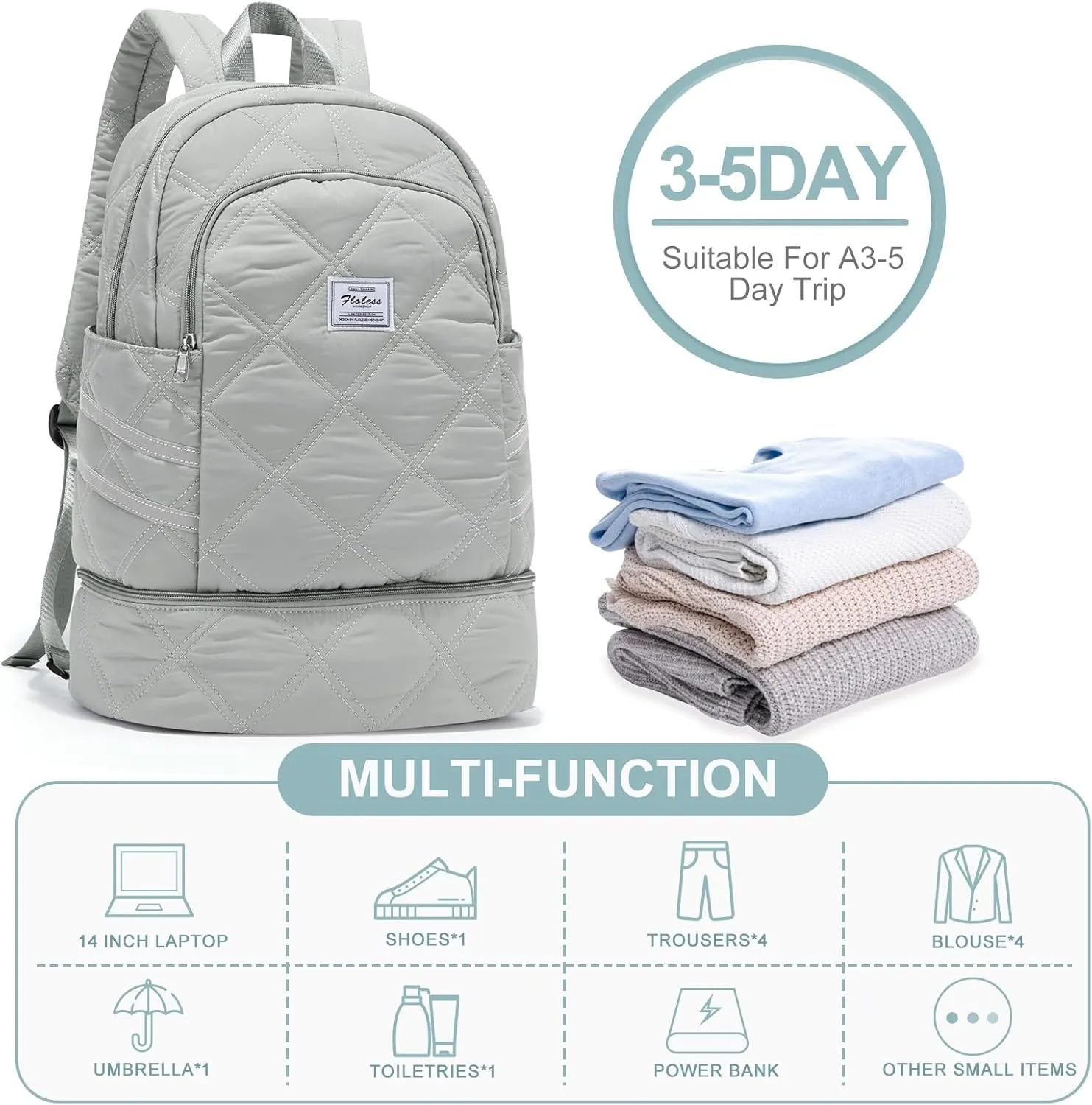 Travel Backpack For Women Men Airline Approved Carry On Backpack Flight Approved Waterproof Sports Luggage Backpack Casual Daypack Small Hiking Backpack