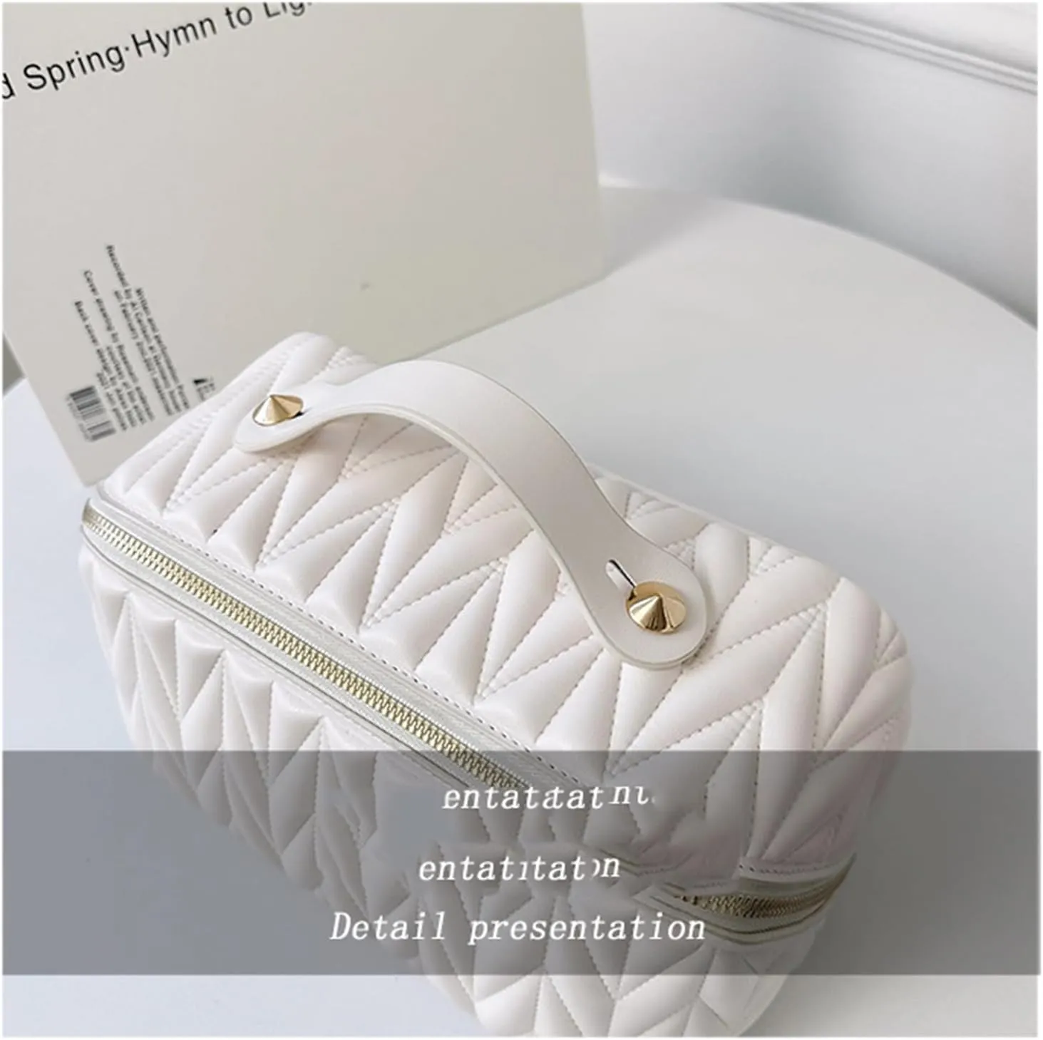 Travel Toiletry Bag, Large Wide-Open Travel Bag for Toiletries, Makeup Cosmetic Travel Bag with Handle,A