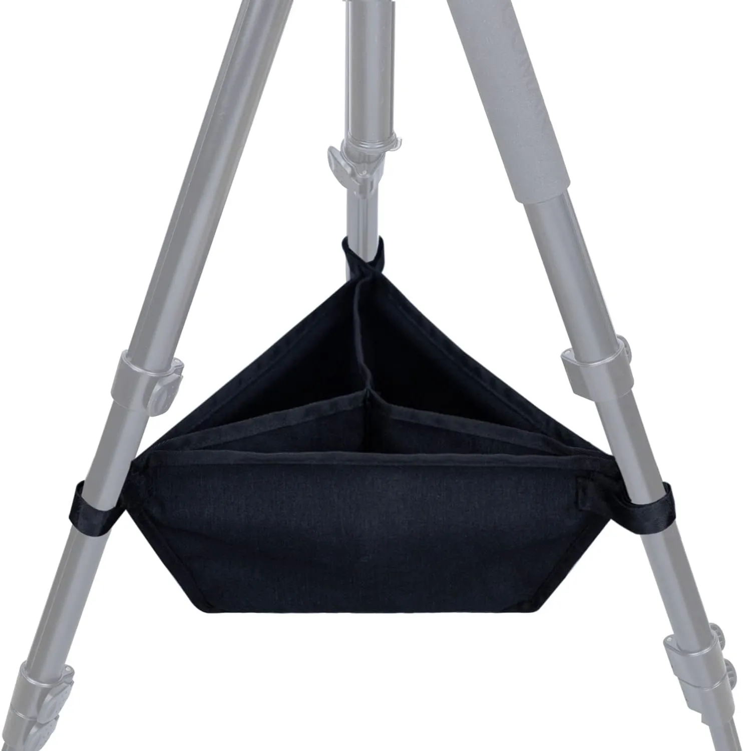 Tripod Stone Bag, Sand Bag with 3 Compartments Fit for Most Tripods, Heavy Duty Stone Sand Bag, Weight Bag for Photography, Black