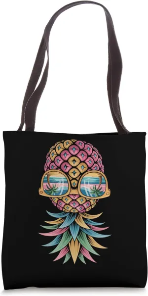 Upside Down Pineapple Shirt Sunglasses Aloha Beaches Hawaii Tote Bag