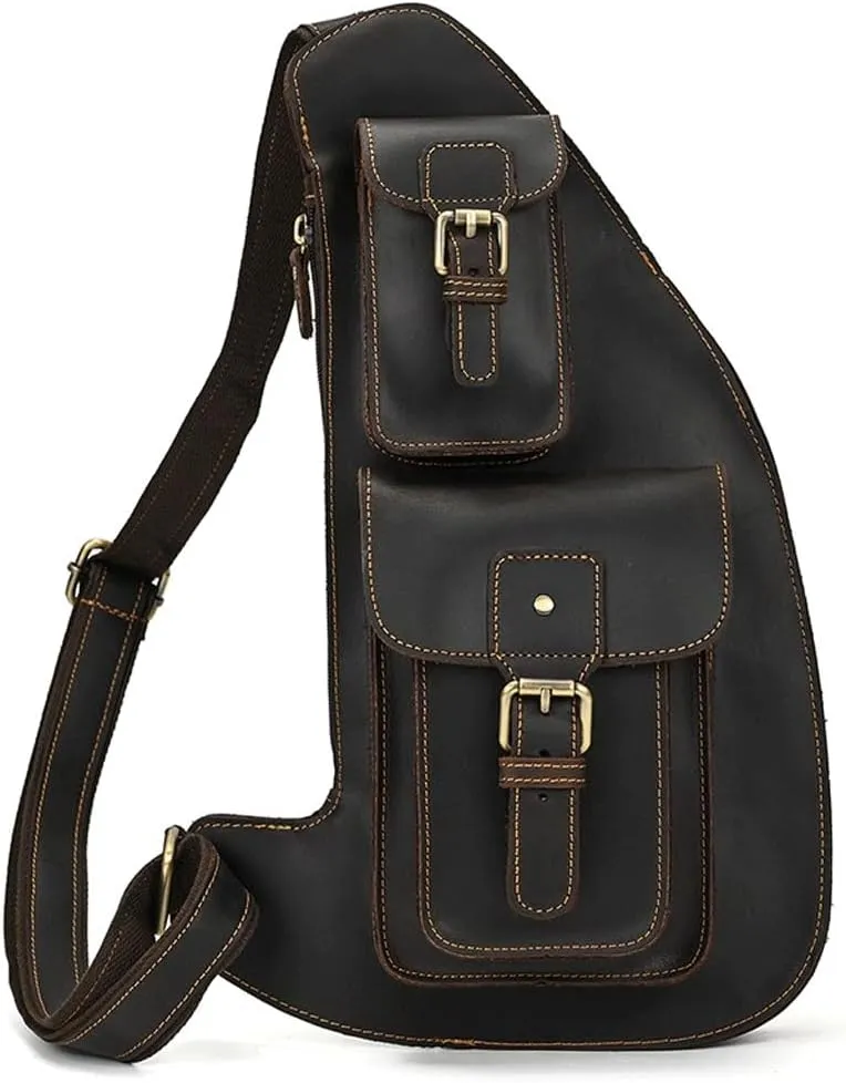 Vintage Chest Bag Large Capacity Crossbody Bag Outdoor Shoulder Bag Backpack