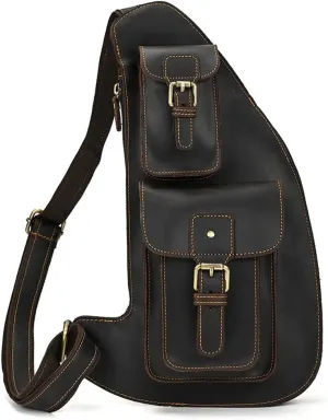 Vintage Chest Bag Large Capacity Crossbody Bag Outdoor Shoulder Bag Backpack