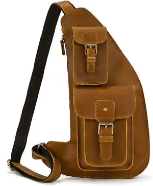 Vintage Chest Bag Large Capacity Crossbody Bag Outdoor Shoulder Bag Backpack