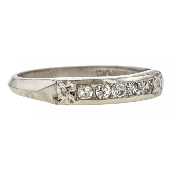 Vintage Diamond Wedding Band Ring