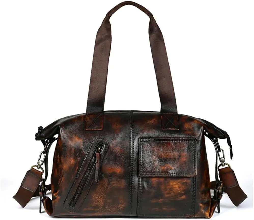 Vintage Handbag Travel Bag Handmade Old Crossbody Bag Multifunctional Large Capacity Men's Bag