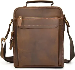 Vintage Shoulder Bag Crossbody Bag Multi-layer Tote Small Handbag For Men