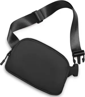 Waterproof Fanny Pack for Men & Women  Belt Bag, Crossbody, Over-the-Shoulder with Adjustable Strap for Running, Travel & Hiking (Black)