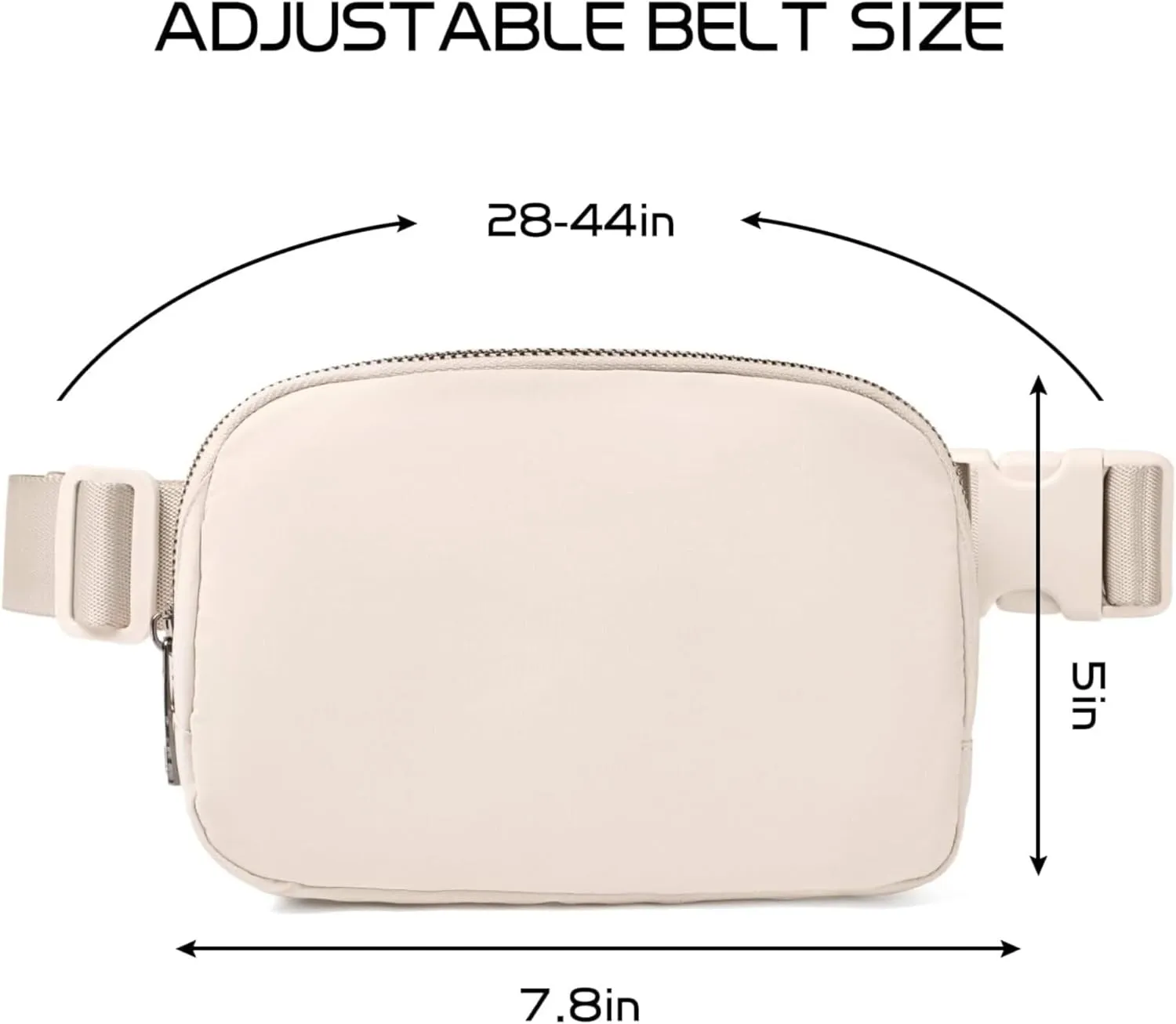 Waterproof Fanny Pack for Men & Women  Belt Bag, Crossbody, Over-the-Shoulder with Adjustable Strap for Running, Travel & Hiking (Khaki)