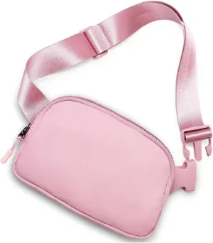 Waterproof Fanny Pack for Men & Women  Belt Bag, Crossbody, Over-the-Shoulder with Adjustable Strap for Running, Travel & Hiking (Pink)