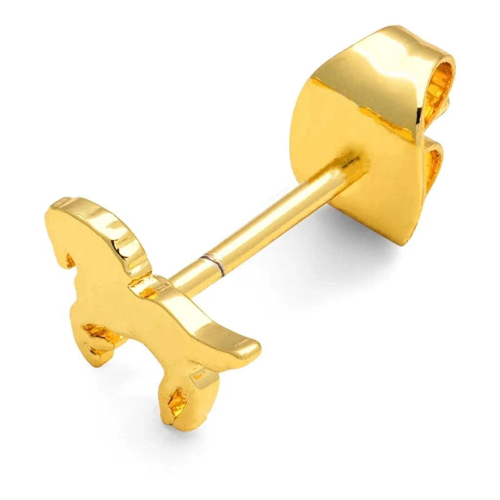 Wild Horse earring 1 pcs - Gold plated