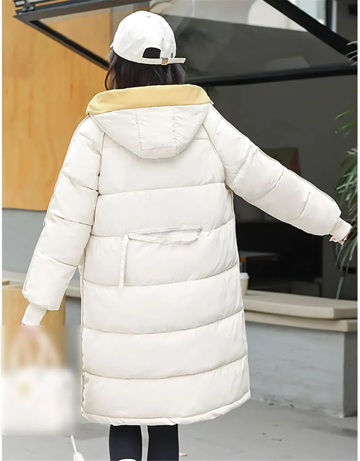 Winter Cotton Padded Snow Parka Women Hooded Down Cotton Coat Women's Mid Length Thick Clothes Windbreaker Outwear