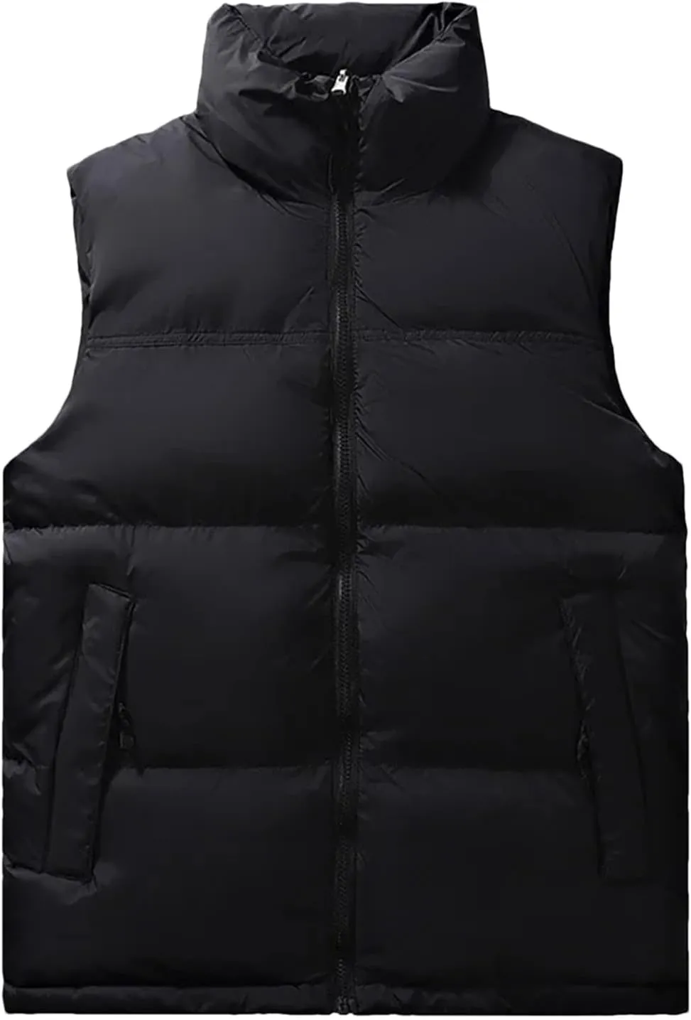 Winter Men's Jacket Warm Coats For Men Thickened Stand Collar Down Vest Plus Size Cotton-Padded Vest Zipper Coat