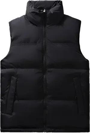 Winter Men's Jacket Warm Coats For Men Thickened Stand Collar Down Vest Plus Size Cotton-Padded Vest Zipper Coat