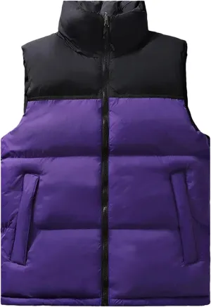 Winter Men's Jacket Warm Coats For Men Thickened Stand Collar Down Vest Plus Size Cotton-Padded Vest Zipper Coat