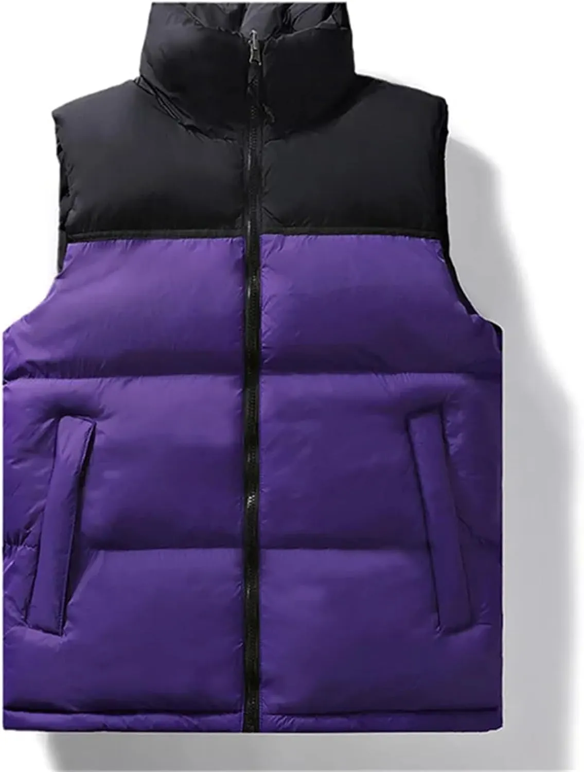 Winter Men's Jacket Warm Coats For Men Thickened Stand Collar Down Vest Plus Size Cotton-Padded Vest Zipper Coat