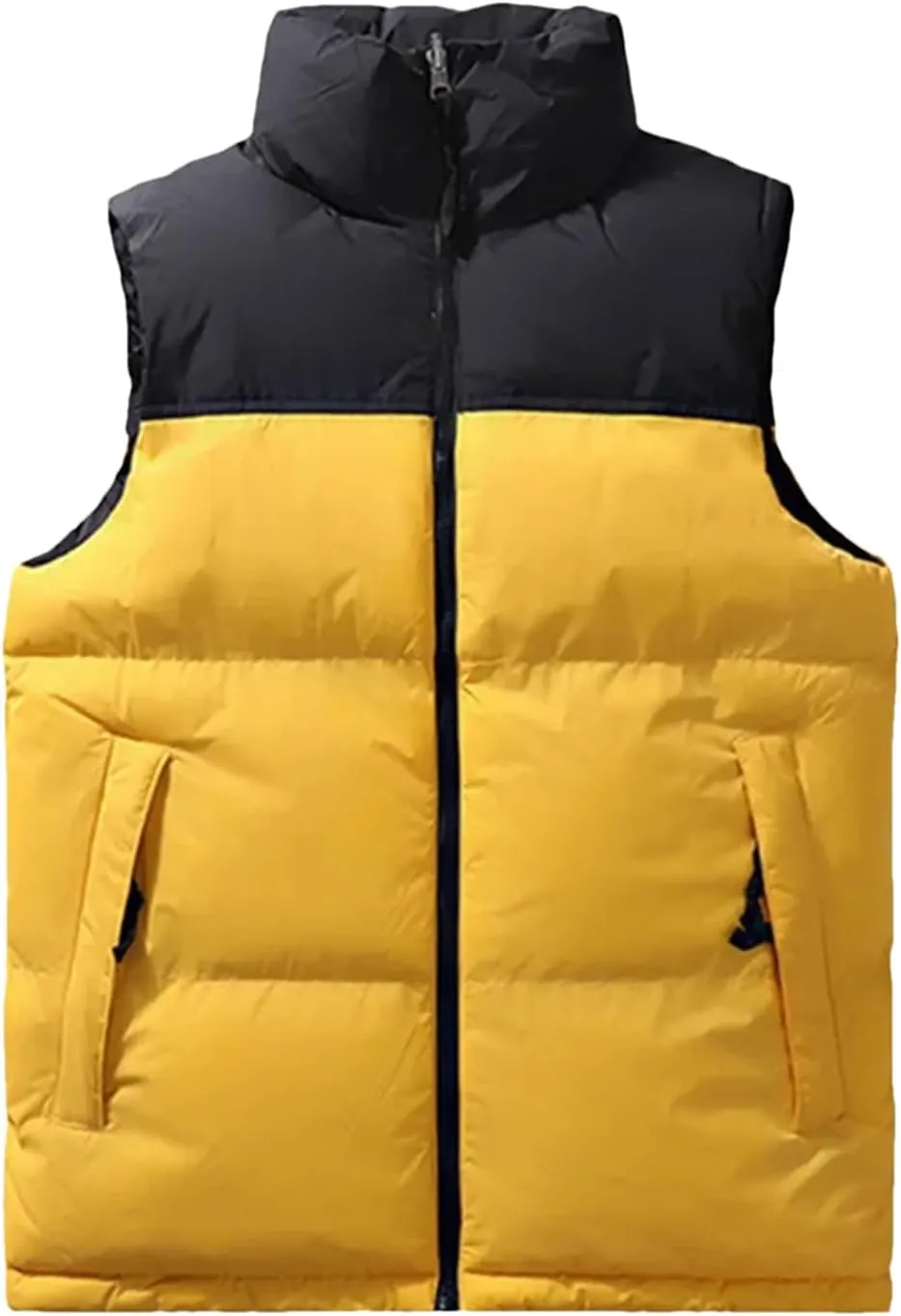Winter Men's Jacket Warm Coats For Men Thickened Stand Collar Down Vest Plus Size Cotton-Padded Vest Zipper Coat
