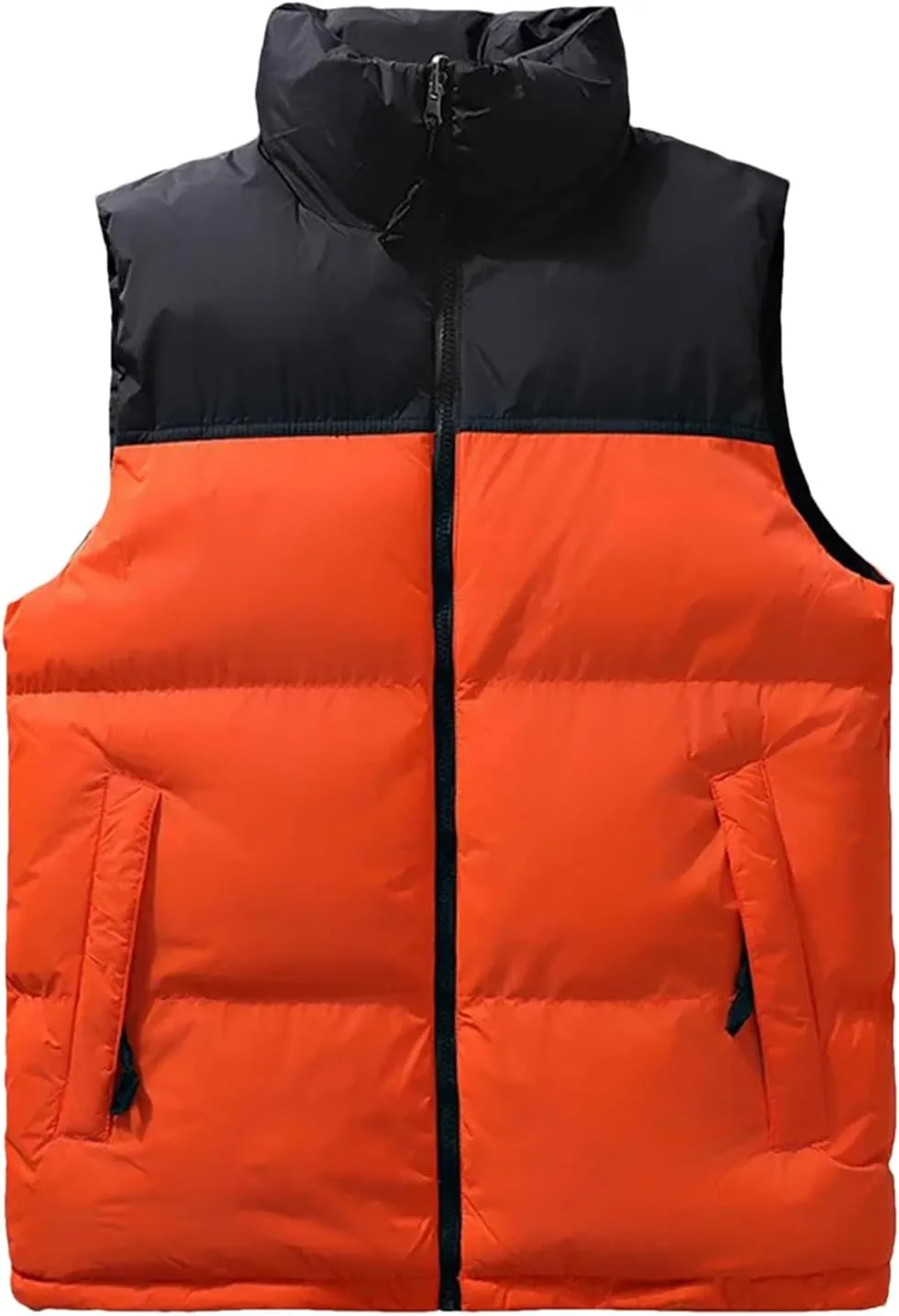 Winter Men's Jacket Warm Coats For Men Thickened Stand Collar Down Vest Plus Size Cotton-Padded Vest Zipper Coat