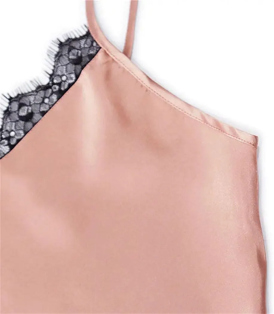 Women Adjustable 100%Mulberry Silk Satin Camisoles Solid Color Spaghetti Strap Tanks Basic Cami