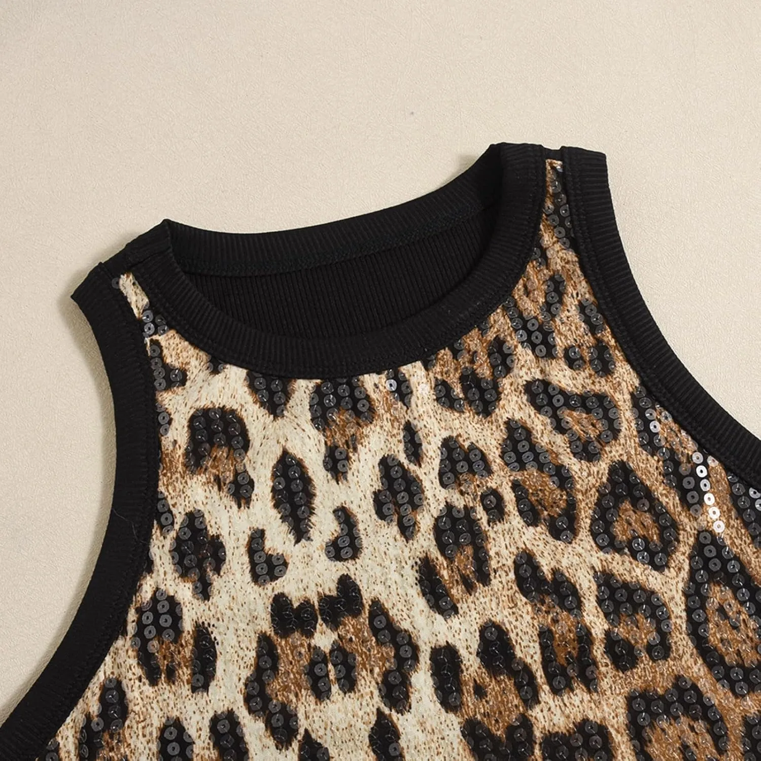 Women Casual Sleeveless Sequin Sparkle Tank Tops Sexy Fashion O Neck Glitter Camisole Vest