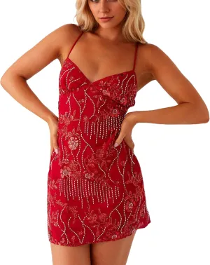 Women Sequin Sparkly Rhinestone Mini Dress Sleeveless Backless Deep V Neck Glitter Short Cami Dress Party Clubwear