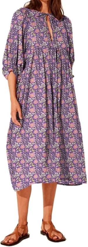 Womens Boho Sundress Summer Dresses V Neck Puff Sleeve Floral Flowy Swing Casual Dress Plus