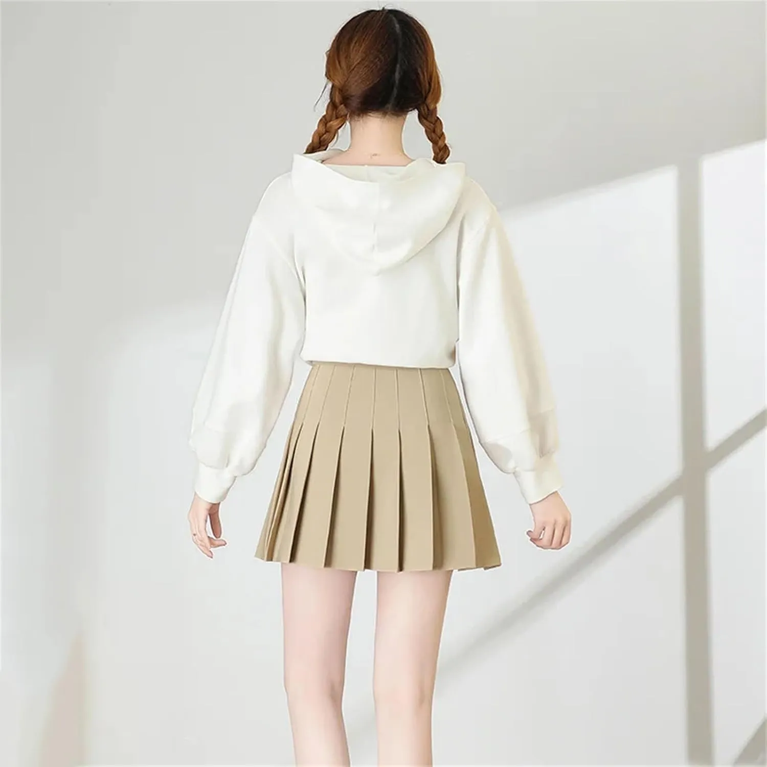 Women's Casual Mini Pleated Short Skirts for Women Summer Bohemia Ruffle Tiered Skorts