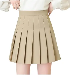 Women's Casual Mini Pleated Short Skirts for Women Summer Bohemia Ruffle Tiered Skorts